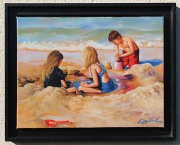 Francis Cristaux (1950) - Jeux sur le sable