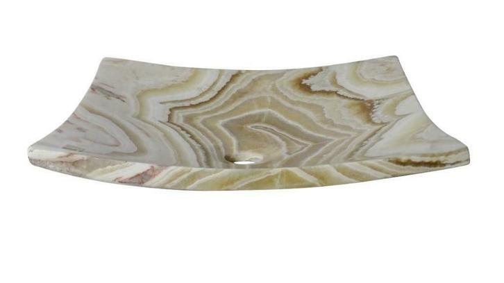 Sanifun Waskom Drina travertin vierkant, Doe-het-zelf en Bouw, Sanitair, Wastafel, Ophalen of Verzenden