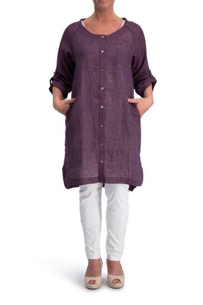 Blouse Gaya Ophilia linen maat 40/42, Kleding | Dames, Blouses en Tunieken, Verzenden