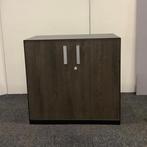 Zwart metalen draaideurkast met sleutel (hxbxd) 86x93x45 cm,, Huis en Inrichting, Gebruikt