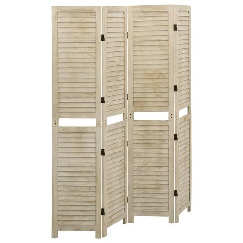 vidaXL Kamerscherm met 4 panelen massief paulowniahout, Huis en Inrichting, Woonaccessoires | Overige, Nieuw, Verzenden