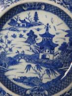 Qianlong (1735-1796) - Bord - Houses, Boats and Rocks in a