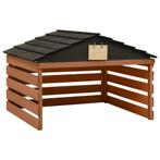 vidaXL Overkapping voor grasmaaier 78x74x54 cm vurenhout, Verzenden, Nieuw