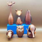 Senshukai  - Speelgoed meubels Six Vintage wooden animals