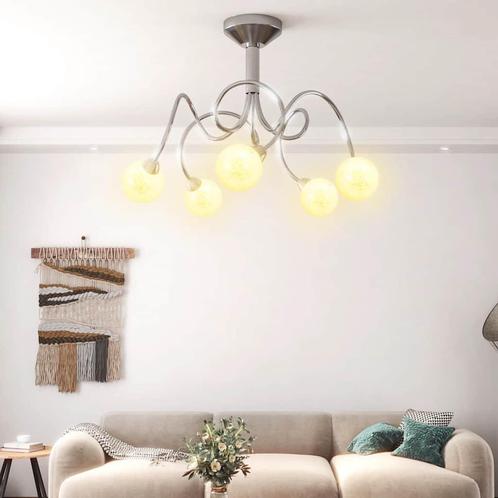 vidaXL Plafondlamp met glasbollen rond 5xG9, Huis en Inrichting, Lampen | Plafondlampen, Nieuw, Verzenden