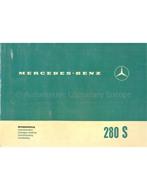 1970 MERCEDES BENZ 280 S INSTRUCTIEBOEKJE, Autos : Divers, Modes d'emploi & Notices d'utilisation