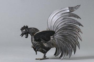 Fighting Cocks - Rooster Pair Ornamnets - Statue Métal -