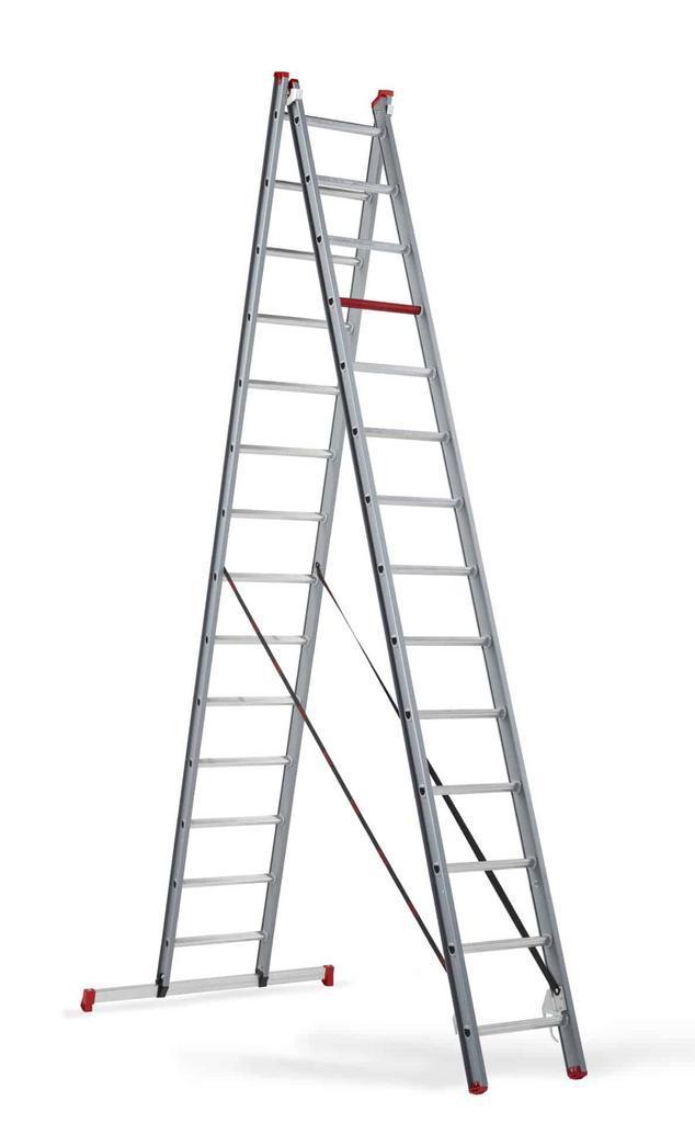 Altrex 2-delige reformladder Atlantis 2×14 sporten, Doe-het-zelf en Bouw, Ladders en Trappen, Ladder, Nieuw, 4 meter of meer, Ophalen of Verzenden