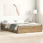 vidaXL Bedframe zonder matras spaanplaat artisanaal, Huis en Inrichting, Verzenden, Nieuw