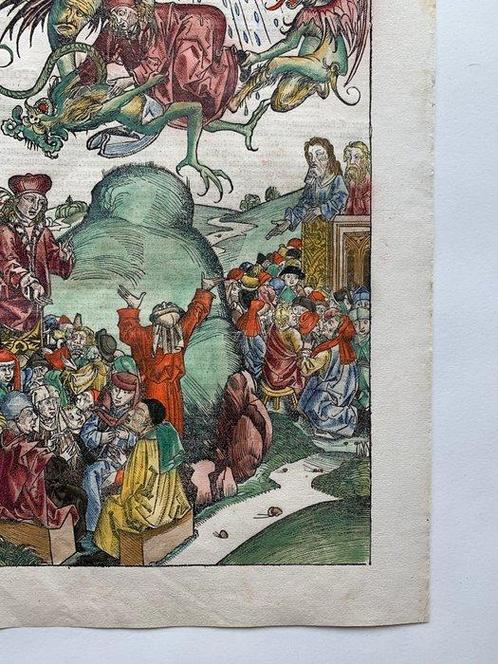 World - Decoratief afdrukje; Hartmann Schedel - The, Boeken, Atlassen en Landkaarten
