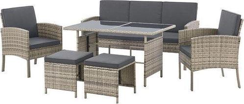 Tweedekans | Juskys Loungeset / Tuinset Turijn - 7 personen, Tuin en Terras, Tuinsets en Loungesets, Ophalen of Verzenden
