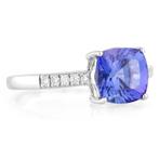 Bague - 14 carats Or blanc - 2.14ct. tw. Tanzanite - Diamant, Handtassen en Accessoires, Ringen, Nieuw
