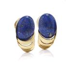 Oorbellen Geel goud Lapis lazuli, Handtassen en Accessoires