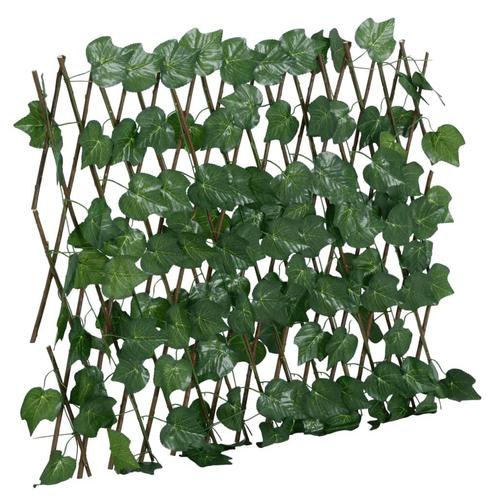 vidaXL Kunstplant druivenblad op latwerk uittrekbaar 190x60, Tuin en Terras, Tuinhekken en Hekwerk, Nieuw, Verzenden