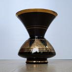 Verrerie belge De Rupel Boom - Vaas - Vaas Zwart en Goud -