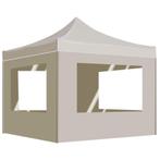 vidaXL Partytent inklapbaar met wanden 2x2 m aluminium crème, Tuin en Terras, Partytenten, Verzenden, Nieuw