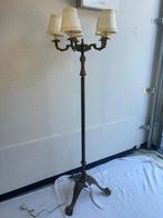 Staande lamp - Frans Antieke Volledig bronzen vloerlamp met, Antiek en Kunst