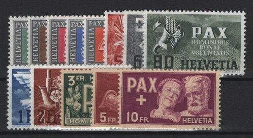 Zwitserland 1945 - PAX-set compleet - Michel 447-459, Timbres & Monnaies, Timbres | Europe | Belgique