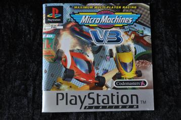 Micro Machines V3 Playstation 1 PS1 Manual Only Platinum PAL, Verzenden