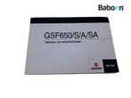 Livret dinstructions Suzuki GSF 650 Bandit 2009-2012