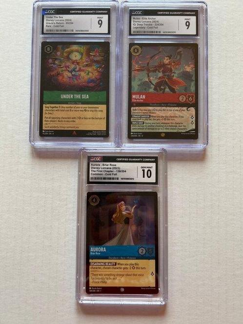 Disney - 3 Graded card - Lorcana - CGC, Verzamelen, Overige Verzamelen