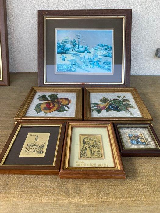 Collectie merkartikelen - 18 keer kleine schilderijen, Antiek en Kunst, Antiek | Speelgoed