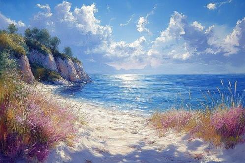 CoCo - Seaside Serenity - XXL, Antiek en Kunst, Kunst | Schilderijen | Modern
