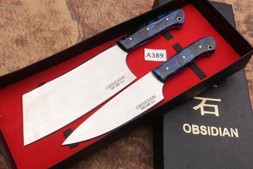 Obsidian - Couteau de cuisine - Kitchen knife set -, Antiek en Kunst, Antiek | Keukengerei