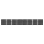 vidaXL Schuttingpanelenset 1391x186 cm HKC zwart, Nieuw, Verzenden