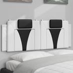 vidaXL Hoofdbordkussen 140 cm kunstleer wit en zwart, Huis en Inrichting, Slaapkamer | Bedden, Verzenden, Nieuw