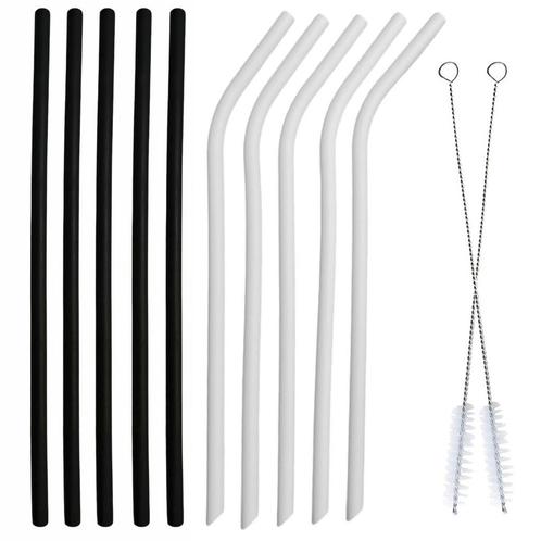 Fako Bijoux® - Siliconen Rietjes - Herbruikbaar - 25cm - 8mm, Huis en Inrichting, Keuken | Bestek, Verzenden