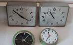 Wandklok (4) - Metaal, Glas - 1950-1960