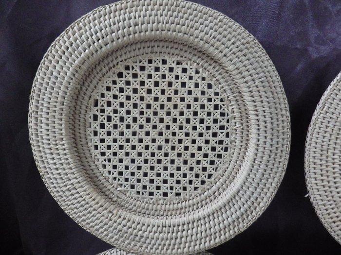Dienblad (12) - Rattan - onderbord, Antiquités & Art, Antiquités | Meubles | Tables