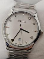 Gucci - Gucci G-Timeless 38mm Stainless Steel Watch - New, Handtassen en Accessoires, Horloges | Heren, Nieuw