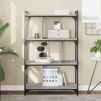 vidaXL Boekenkast 4-laags 76x32x123 cm bewerkt hout grijs, Huis en Inrichting, Verzenden, Nieuw