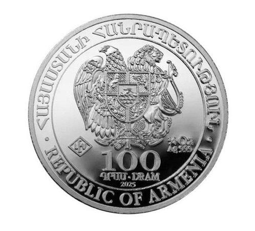 Armenië. 100 Dram 2025 Noah’s Ark, 1 Oz (.999) (Zonder, Postzegels en Munten, Munten | Europa | Niet-Euromunten