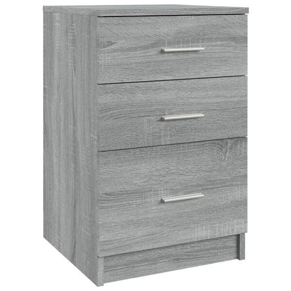 Grijs Nachtkastje 40cm - Bewerkt Hout - Retour deal!, Huis en Inrichting, Slaapkamer | Nachtkastjes, Nieuw, Hout, 55 tot 70 cm