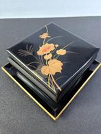 Doos (2) - Wajima-nuri lakwerk deksdoos en vierkante