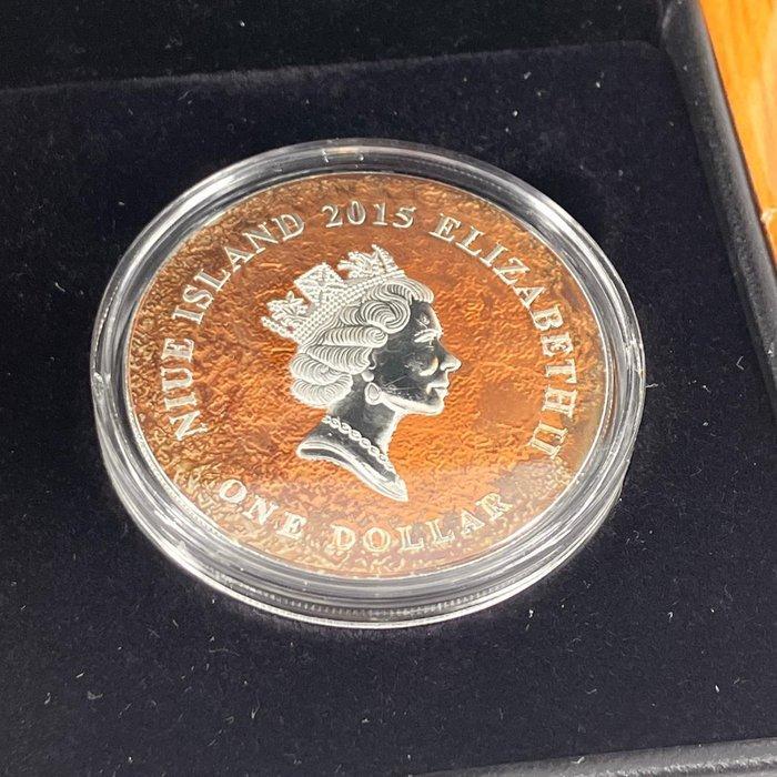 Niue. Silver Proof .999 1 oz -(Campo del Cielo Meteorite),, Timbres & Monnaies, Métaux nobles & Lingots