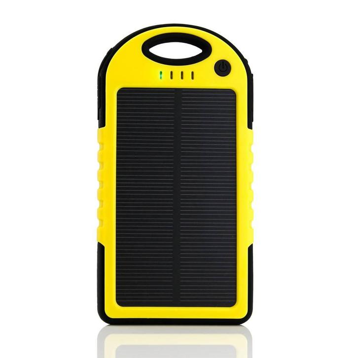 Externe 5000mAh Solar Charger Powerbank Zonnepaneel Noodaccu, Telecommunicatie, Powerbanks, Nieuw, Verzenden