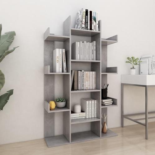 vidaXL Boekenkast 86x25,5x140 cm bewerkt hout betongrijs, Huis en Inrichting, Kasten | Boekenkasten, Nieuw, Verzenden