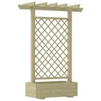 vidaXL Pergola plantenbak 162x56x204 cm hout, Tuin en Terras, Verzenden, Nieuw