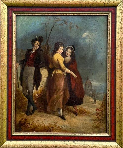 English School (XIX) - The Rendezvous, Antiek en Kunst, Kunst | Schilderijen | Klassiek