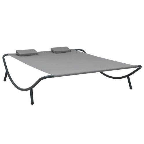 vidaXL Chaise longue dextÃ©rieur Tissu Anthracite, Jardin & Terrasse, Chaises longues, Neuf, Envoi