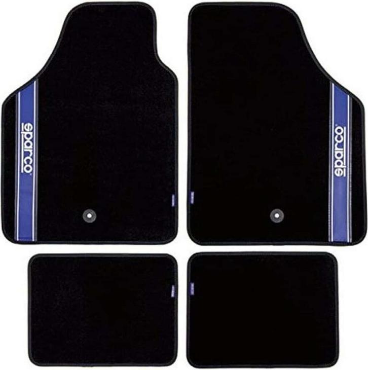 Sparco Automatten Universeel set van 4 - Stof - Zwart met, Auto diversen, Auto-accessoires, Zo goed als nieuw, Verzenden