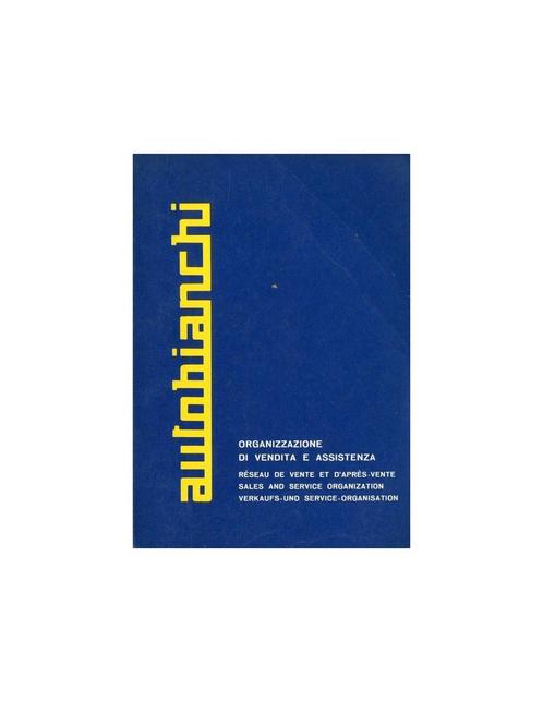 1966 AUTOBIANCHI DEALER SERVICE BOEK, Autos : Divers, Modes d'emploi & Notices d'utilisation, Enlèvement ou Envoi