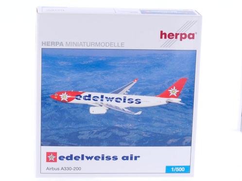 Schaal 1:500 Herpa 504782 Edelweiss Air Airbus A330-200 R..., Hobby en Vrije tijd, Modelbouw | Vliegtuigen en Helikopters, Zo goed als nieuw