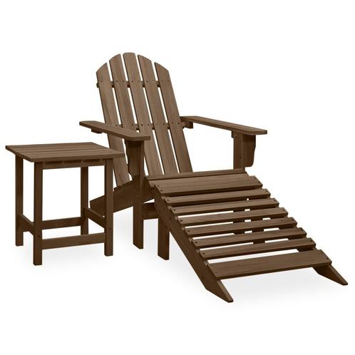 vidaXL Tuinstoel Adirondack voetenbank tafel massief, Jardin & Terrasse, Ensembles de jardin, Envoi