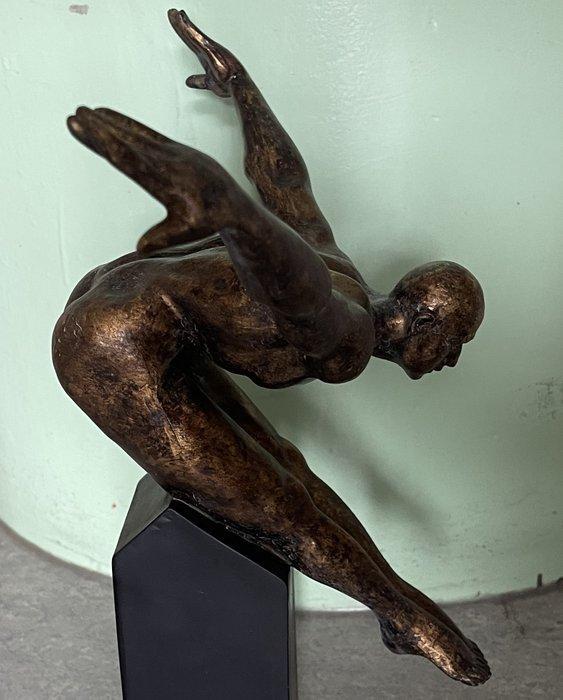 Sculpture, De Duiker- groot klassiek beeld - 34 cm -, Antiek en Kunst, Curiosa en Brocante