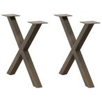 vidaXL Salontafelpoten 2 st X-vormig 60x(42-43) cm staal, Huis en Inrichting, Tafelonderdelen, Verzenden, Nieuw